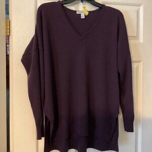 Royal purple Autumn Cashmere oversize sweater